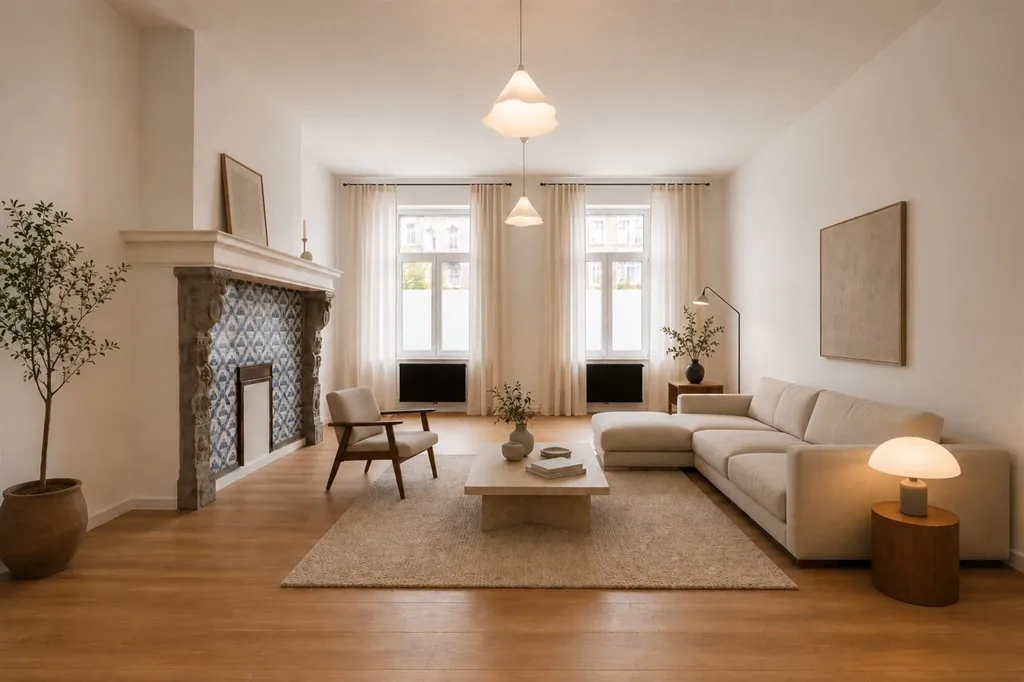 Séjour - Appartement de Caractère avec Terrasse à Liège
