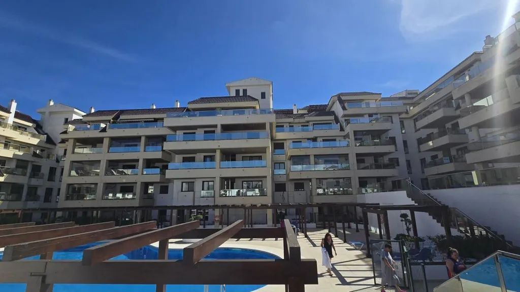 Pool - Beachfront Apartment with Sea Views in Manilva