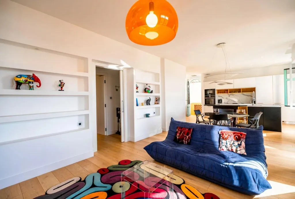 Séjour - Appartement Luxueux avec Vue Mer à Sainte-Maxime