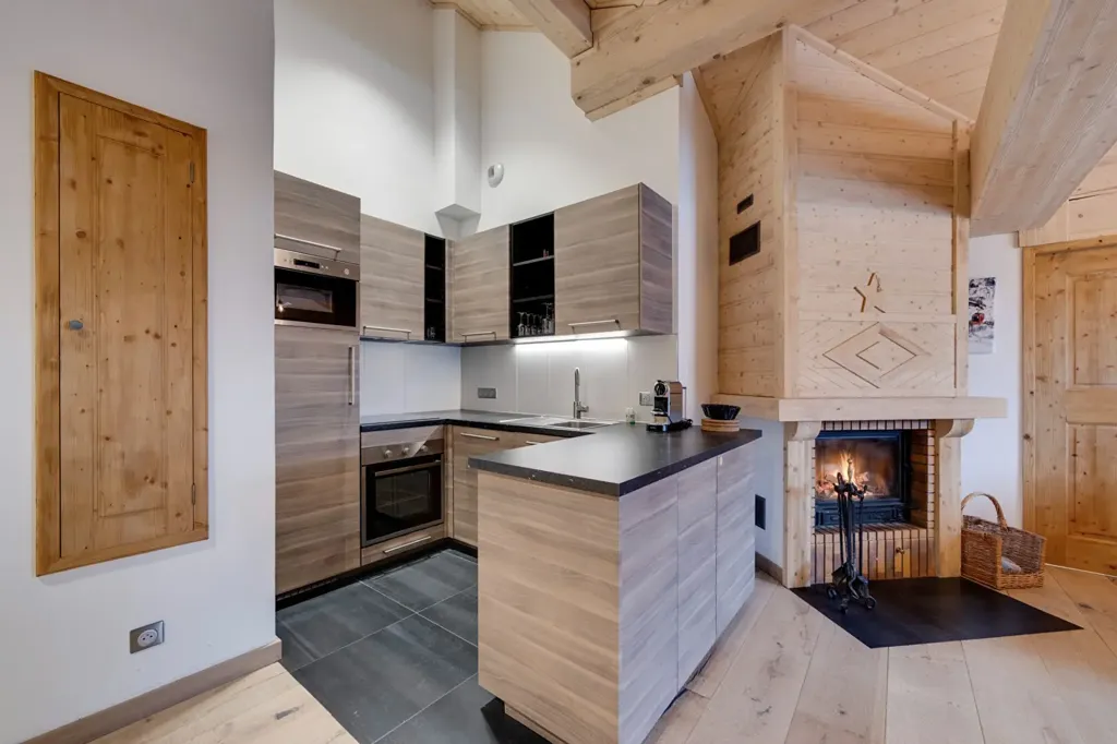 Köök - Luxury 2-Bed Flat with Balcony in Les Arcs