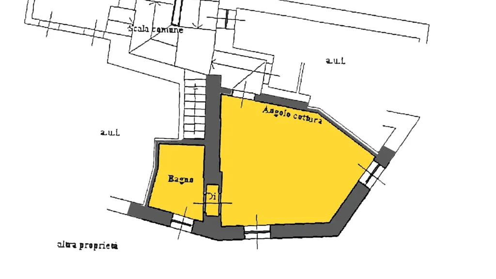Plan - Open Space Studio with Lake View in Laveno Mombello