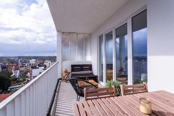 Balcony - Apartment with Canal View in Antwerp