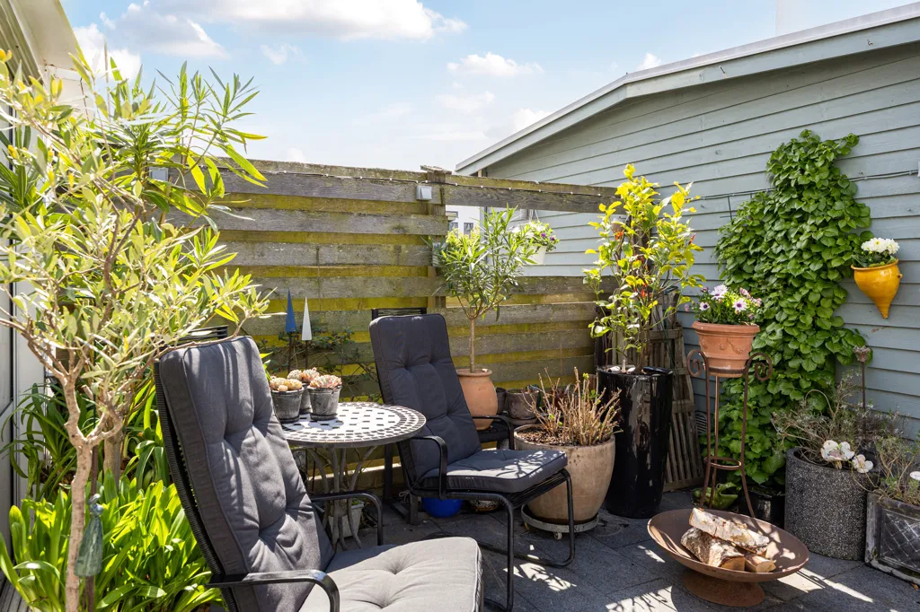 Terrasse - Seaside Townhouse with Garden in Strandstaden