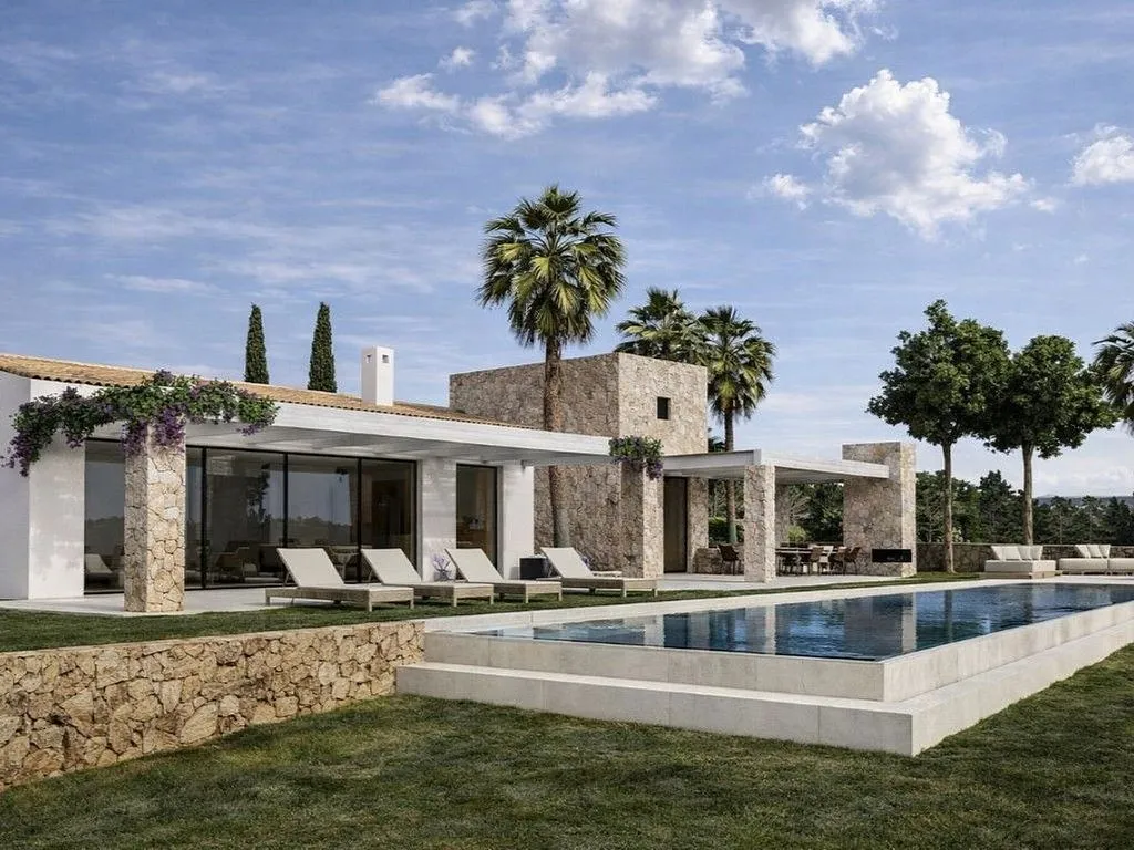 Piscine - Contemporary Villa with Pool in Ses Salines