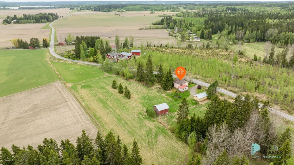 Vue aérienne - Detached House with Sauna on Large Plot in Sastamala