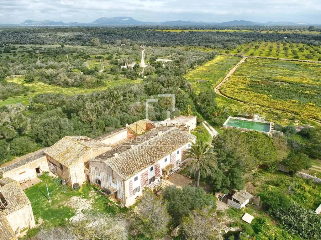 Vue aérienne - Historic Estate with Equestrian Potential in Llucmajor