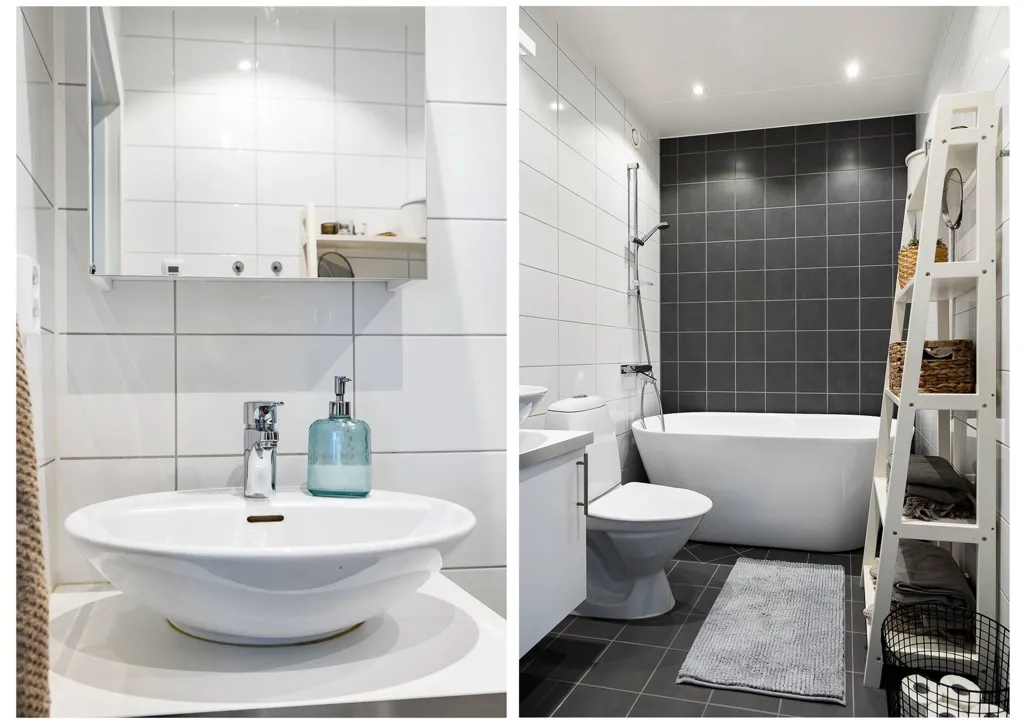 Salles de bain - Apartment with Balcony in Ekeby Almby, Örebro
