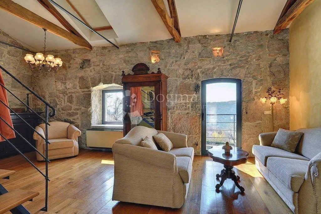 Séjour - Historic Stone House with Pool in Lupoglav