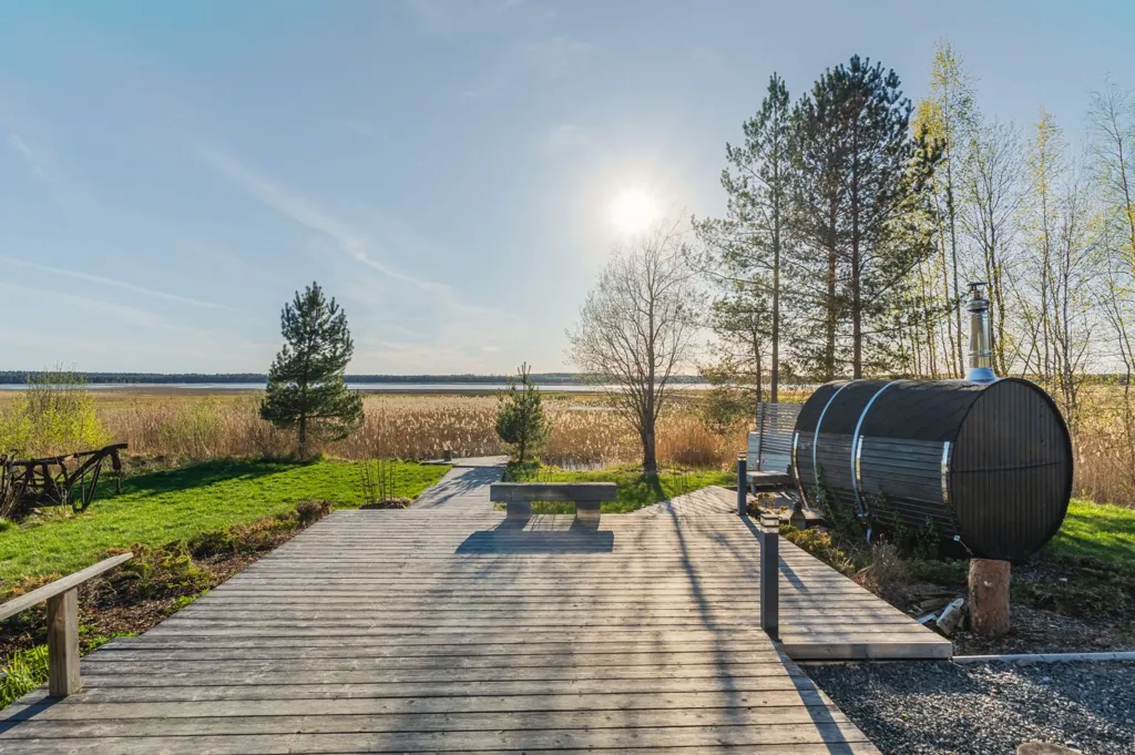 Terrace - Cottage with Sauna in Ridasjärvi
