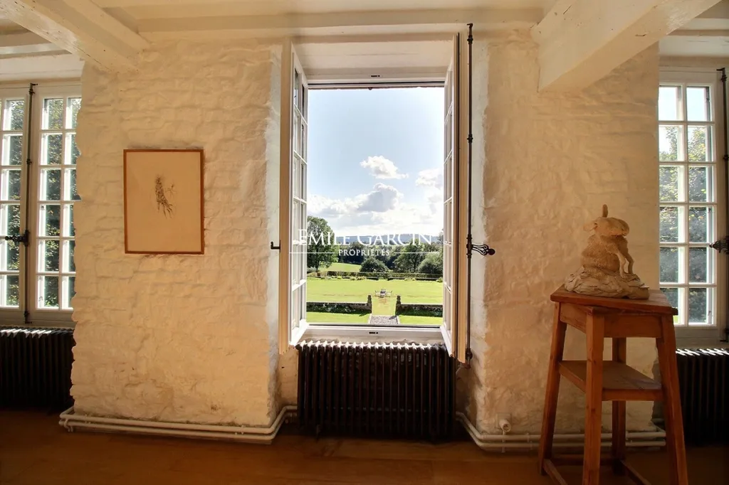 Living Room - 18th Century Priory with Garden in Normandy