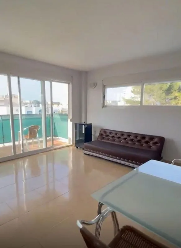 Living Room - Apartment with Sea View in Cala de Bou