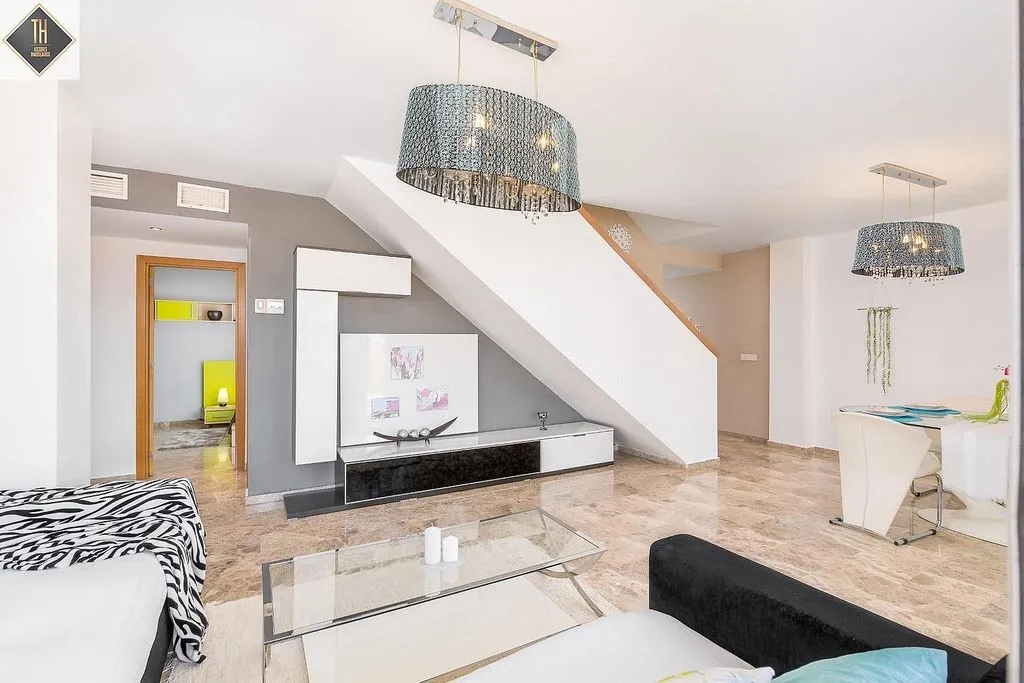 Living Room - Duplex with Terrace and Pool in Puerto de la Torre