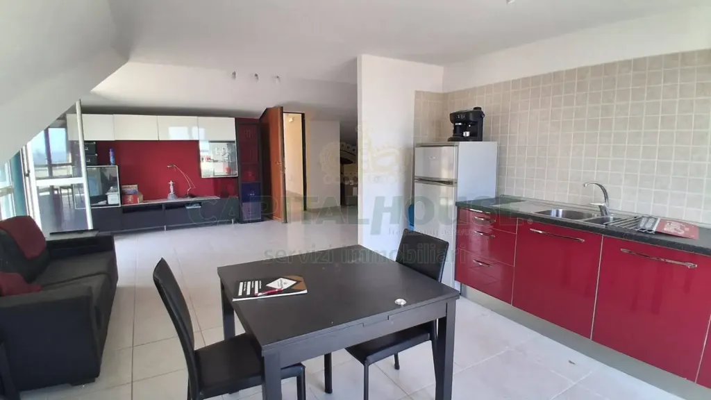 Cuisine - Mansarded Apartment with Balcony in Vitulazio