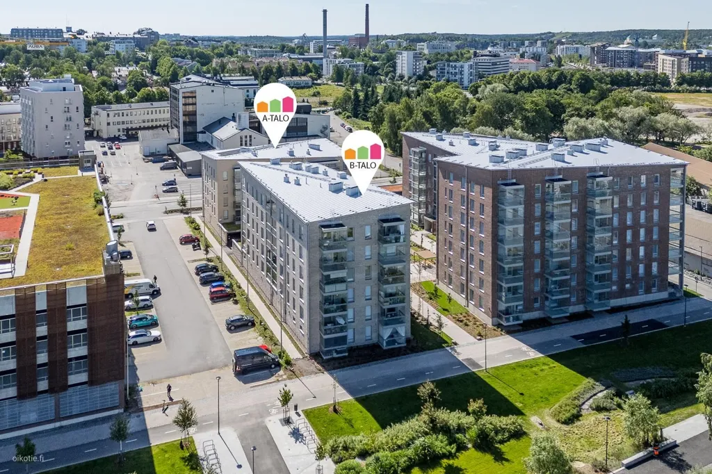 Vue aérienne - Modern Apartment with Balcony in Iso-Heikkilä, Turku