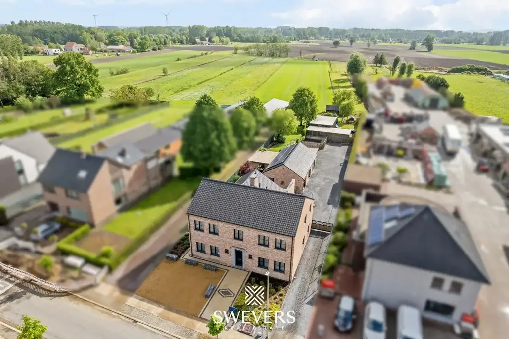Vue aérienne - Maison à Deux Unités avec Terrasse à Diepenbeek