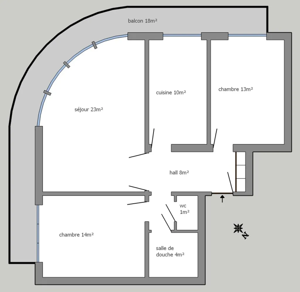 Planimetria - Apartment with Terrace in Namur