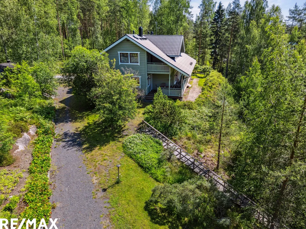 Vista aerea - Geothermal House with Private Beach in Taipalsaari