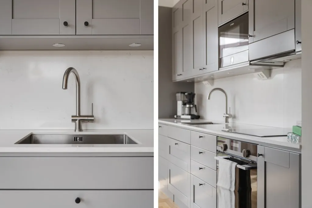 Kitchen - Luxury Flat with Ballingslöv Kitchen in Green Setting