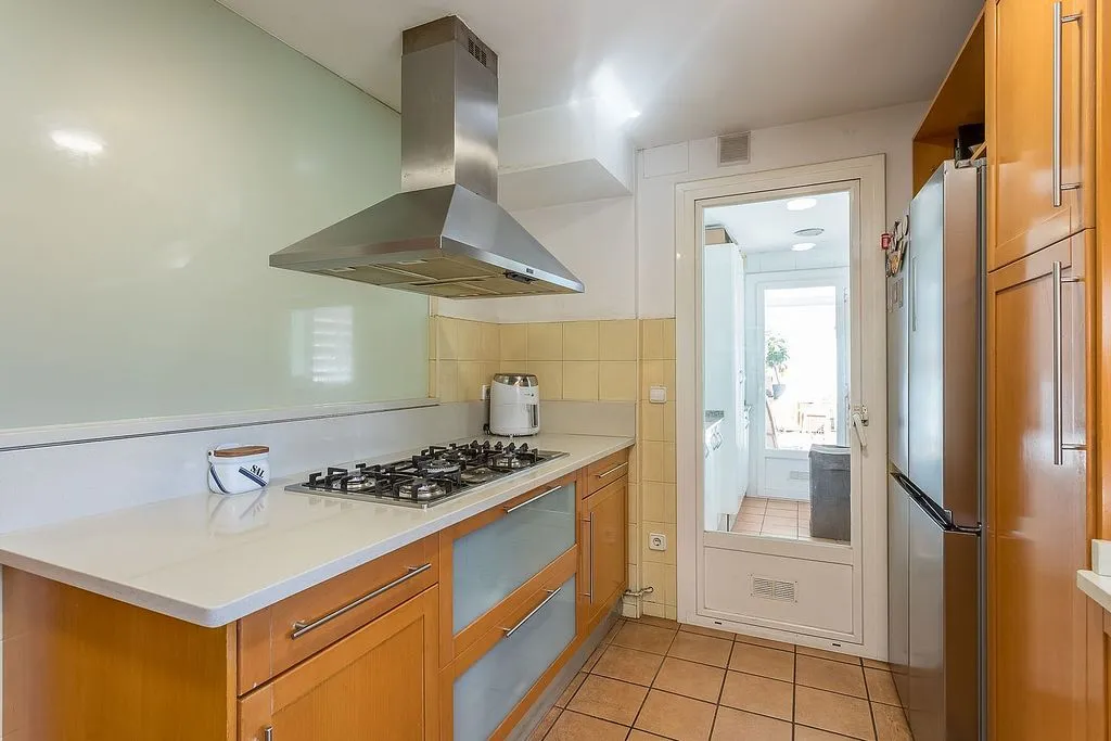 Kitchen - Apartment with Pool and Terrace in Sarrià