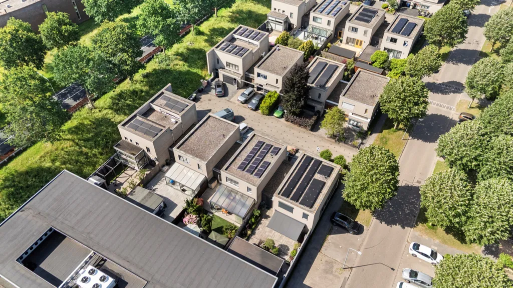 Vue aérienne - Semi-detached House with Garden in Almere
