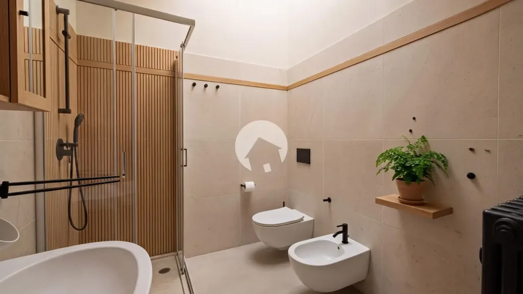 Salles de bain - Rustic Mansard with Garden in Scandiano