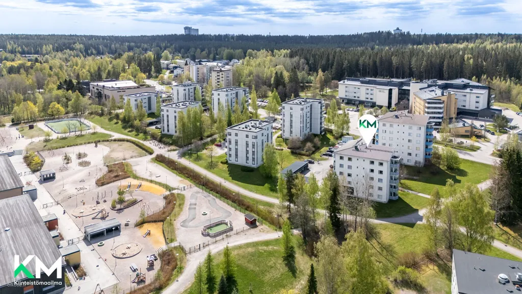 Vue aérienne - One-Bedroom Flat with Sauna in Jalkaranta