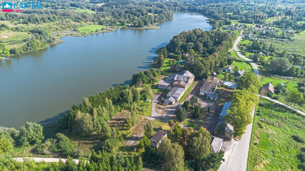 Vue aérienne - Masonry Manor by Lake in Molėtai