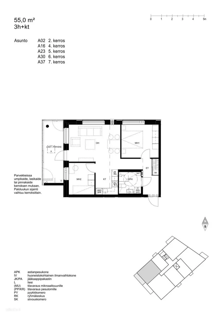 3-toaline korter asukohas FI