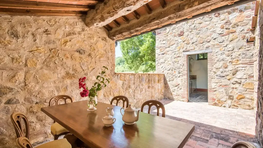 Terrace - Rustic Tuscan Cottage with Pool in Radicondoli