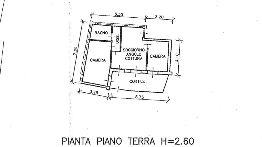 Plan - Armed Trilocale with Private Garden in Mori
