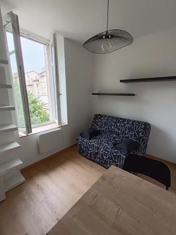 Living Room - Meubled Studio with Garden View in Nancy