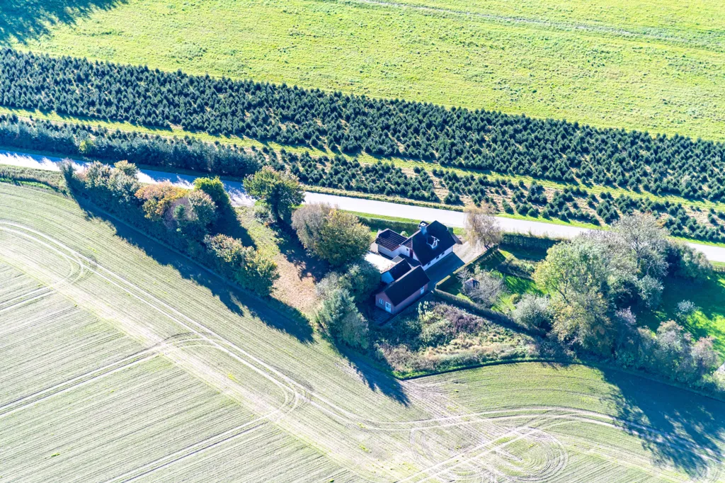 Vista aerea - Villa with Fireplace in Uldal, Vojens