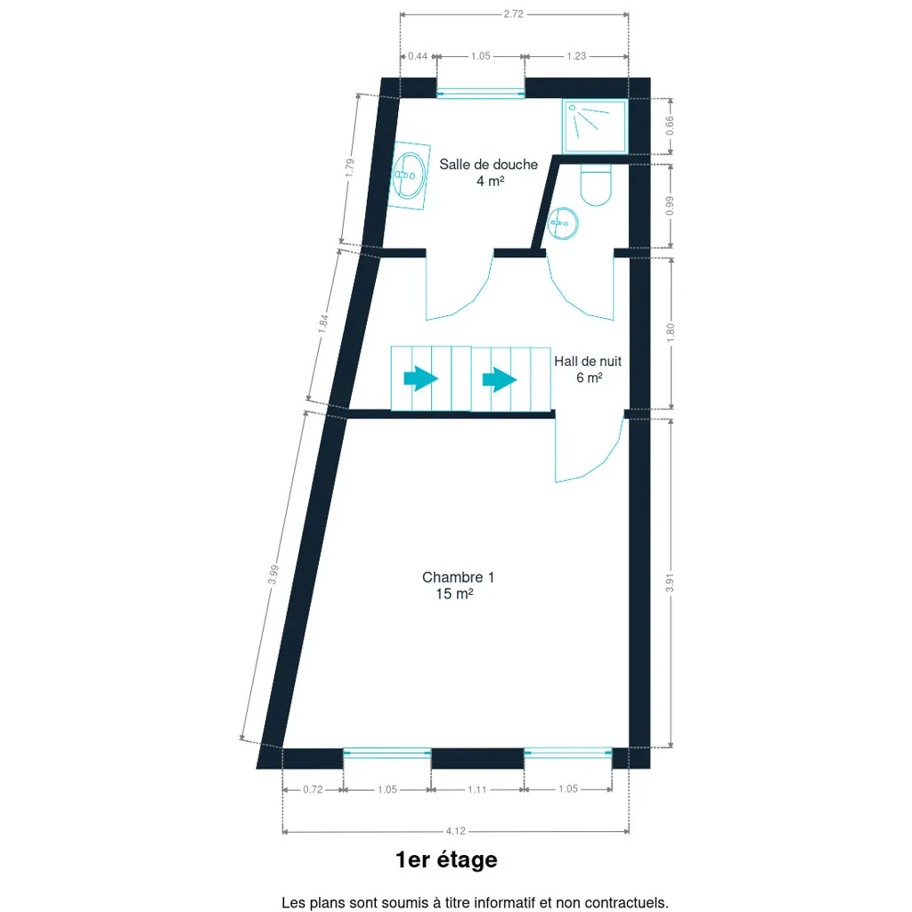 Planimetria - Two-Bedroom House in Jodoigne Centre