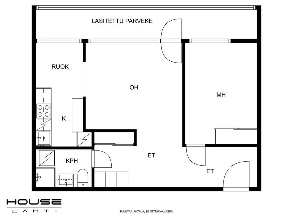 Plaan - Bright Apartment with Balcony in Lahti Centre