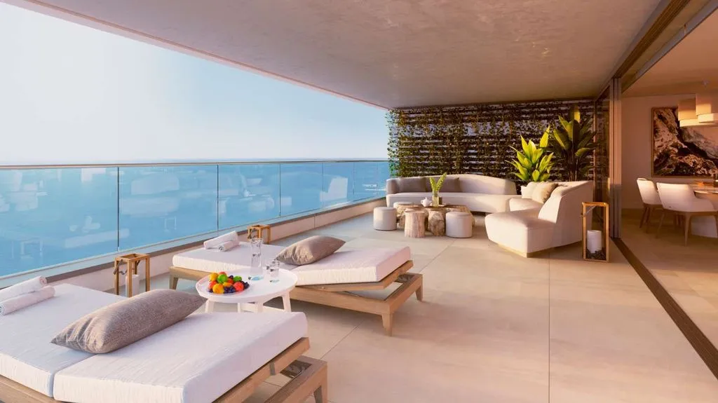 Terrasse - Luxury Beachfront Flat with Gym in Málaga