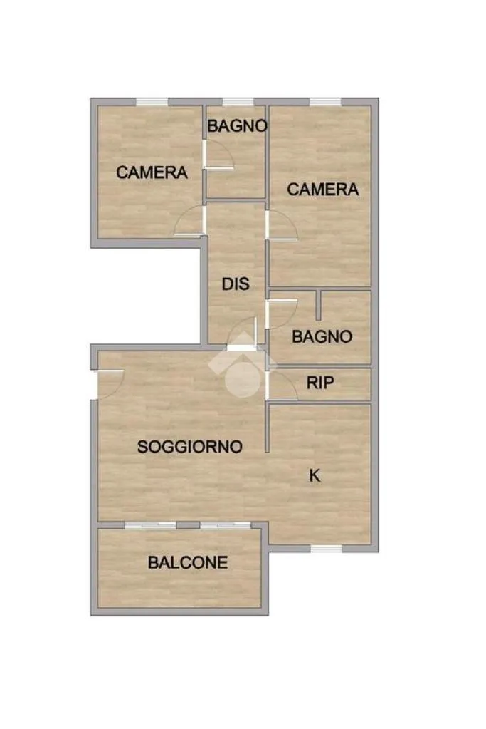 Plaan - Elegant Triplex with Balcony in San Donato Milanese