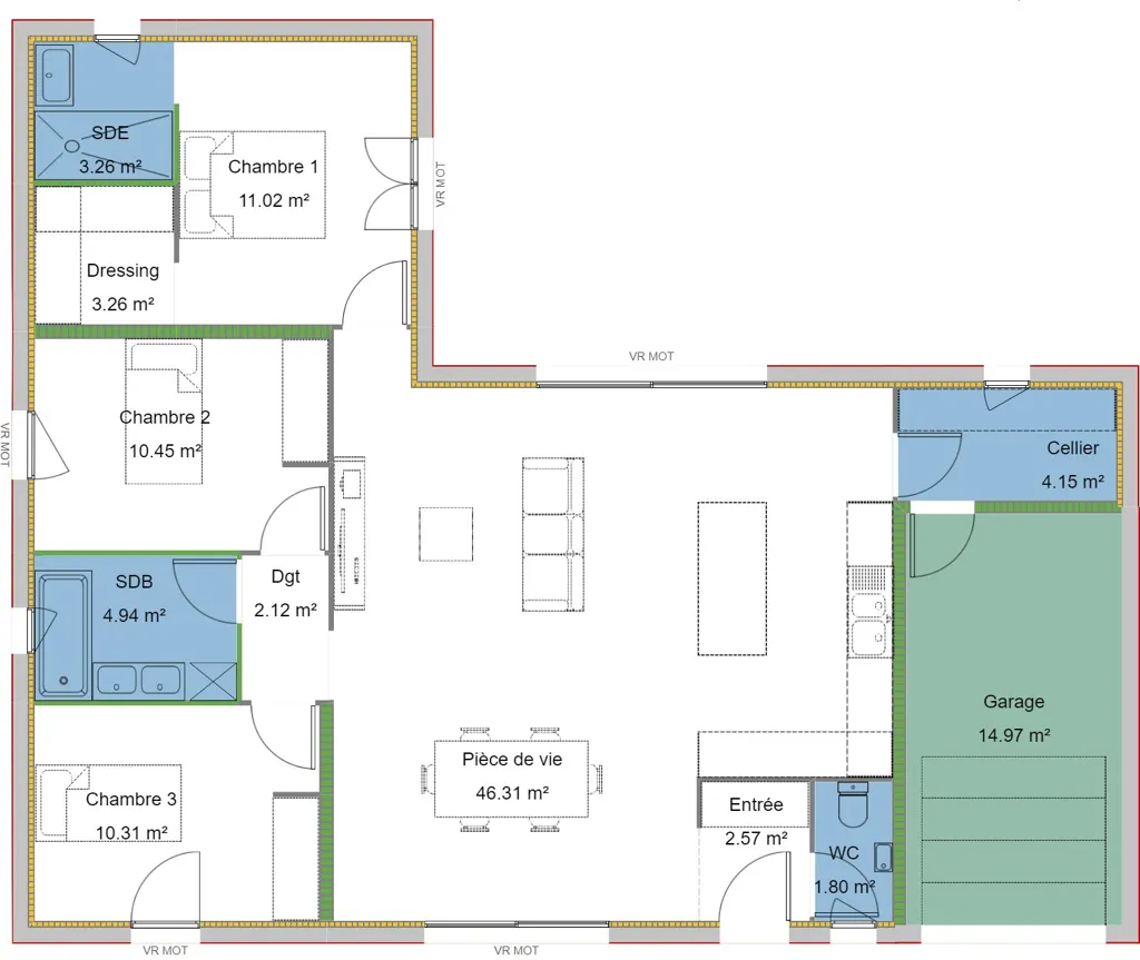 Plan - Terrain Viabilisé à Martillac, Idéal pour Premier Achat
