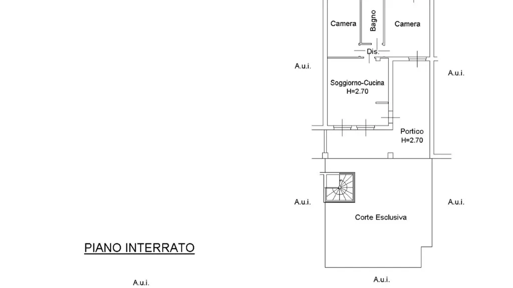 Plan - Trilocale with Private Garden in Padenghe Sul Garda