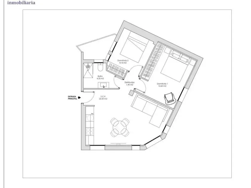Planimetria - Modernised Apartment with Balcony in Logroño