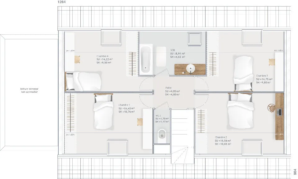 Plan - Maison à Construire avec Jardin à Saint-André-d'Hébertot