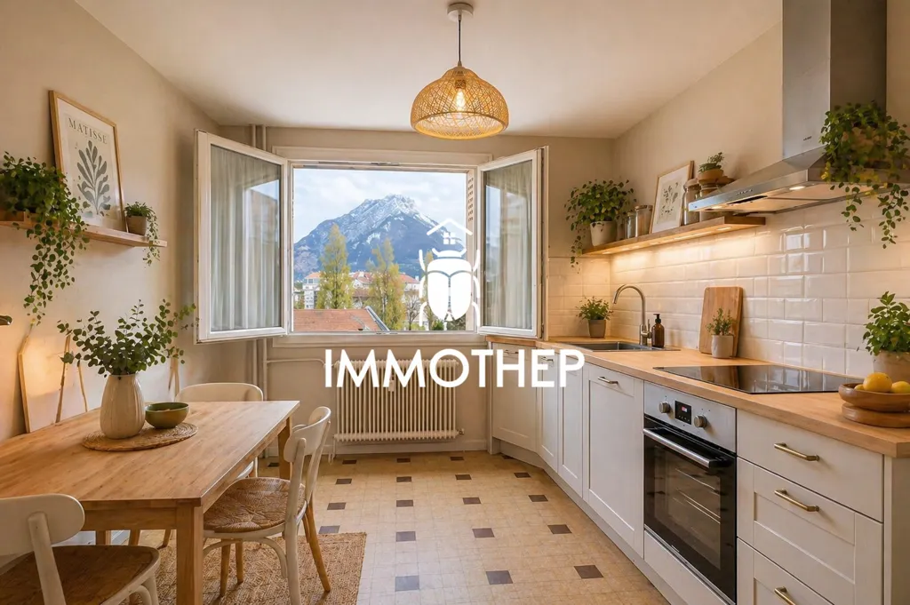 Cucina - Apartment with Balcony in Grenoble
