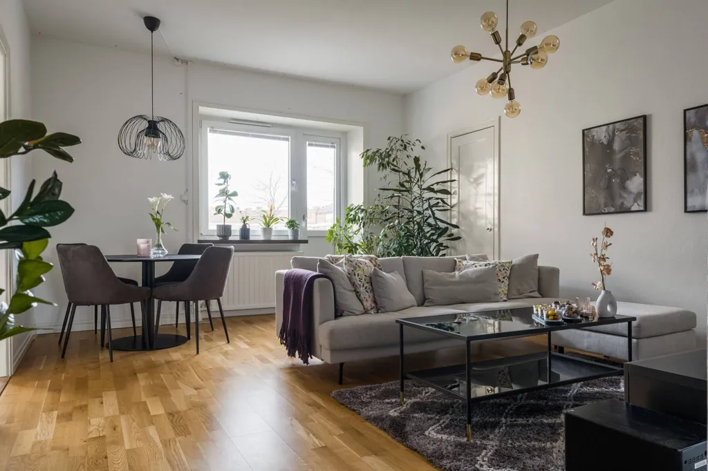 Living Room - Renovated Apartment with Balcony in Örebro