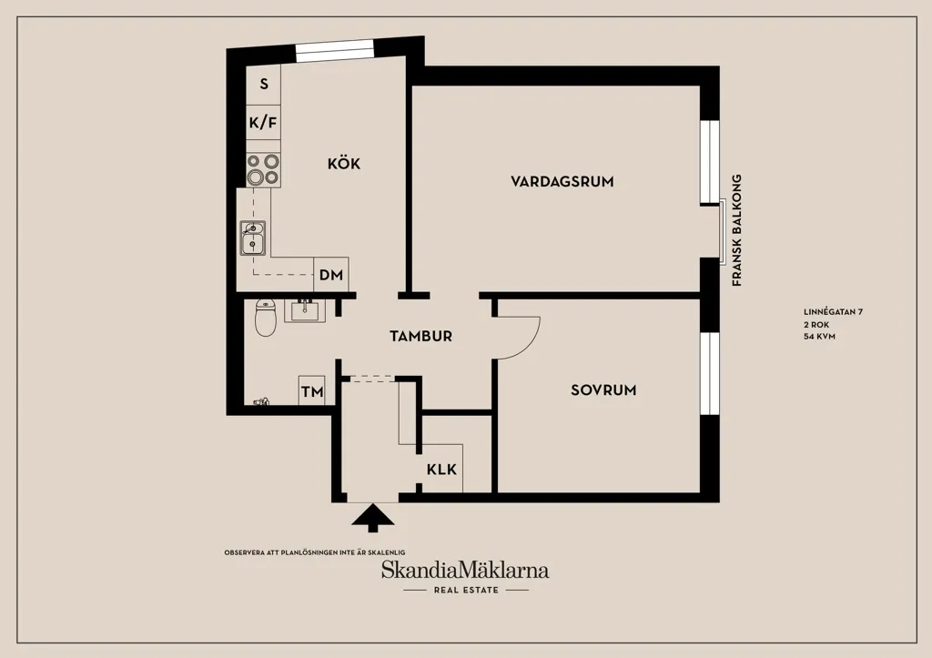 Plan - Bright 2-Bedroom Apartment with Balcony in Linköping