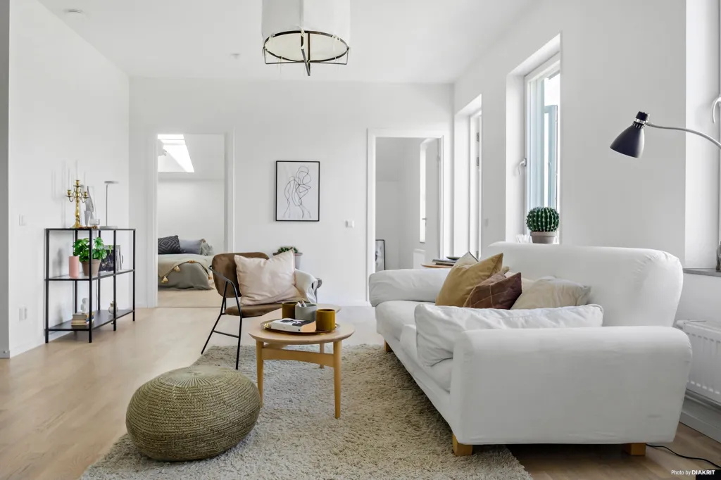 Living Room - Apartment with Sea View in Fisksätra