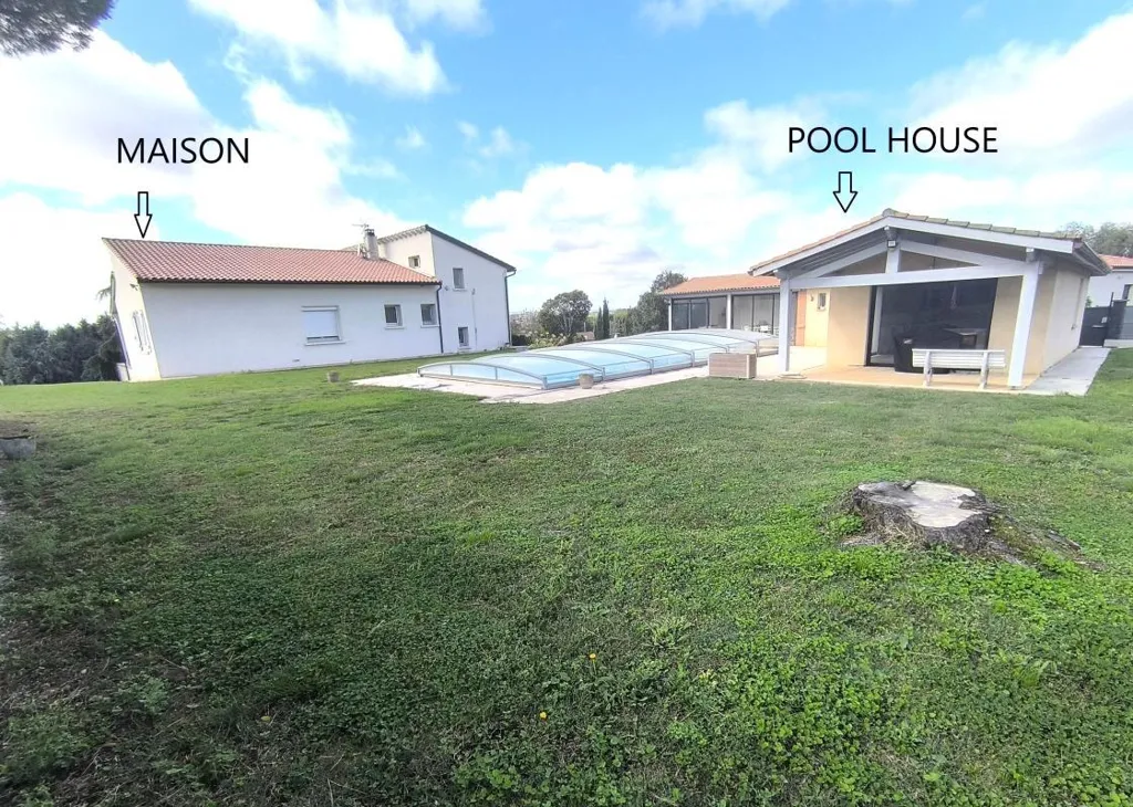Jardin - Maison avec Piscine et Pool House à Pompignan