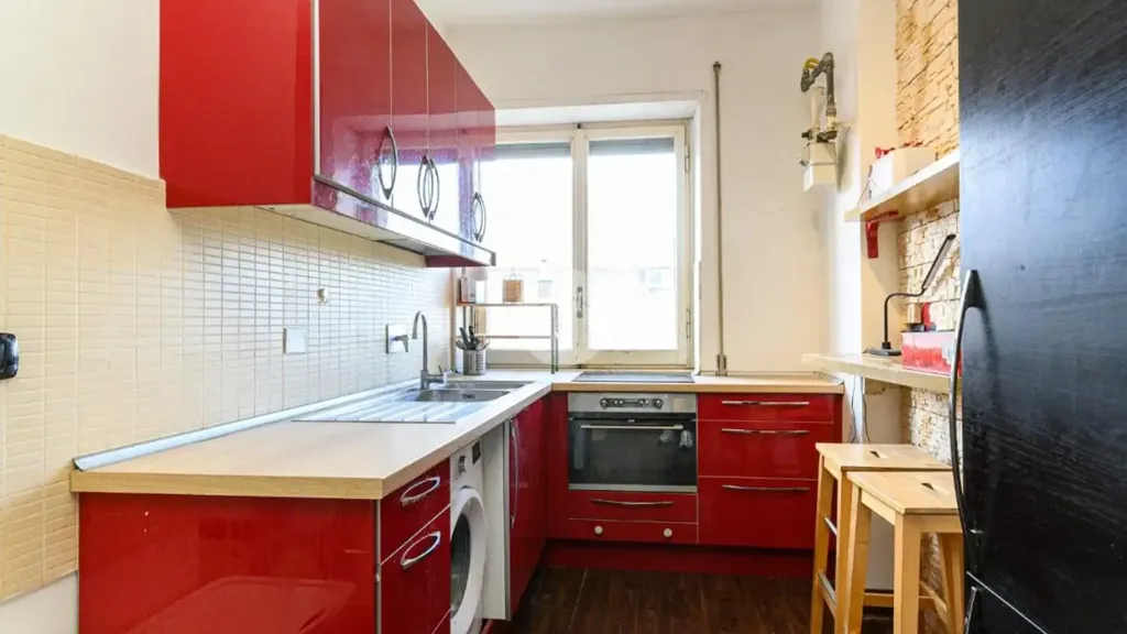 Köök - Studio Flat with Balcony in Rome