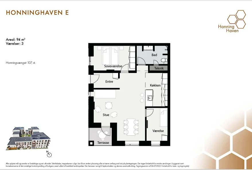 Plaan - Apartment with Terrace in Tilst