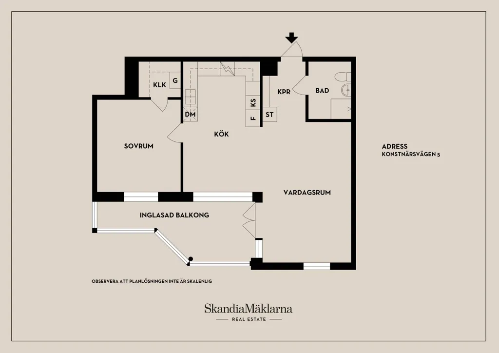 Plan - Modern Flat with Balcony in Västerås