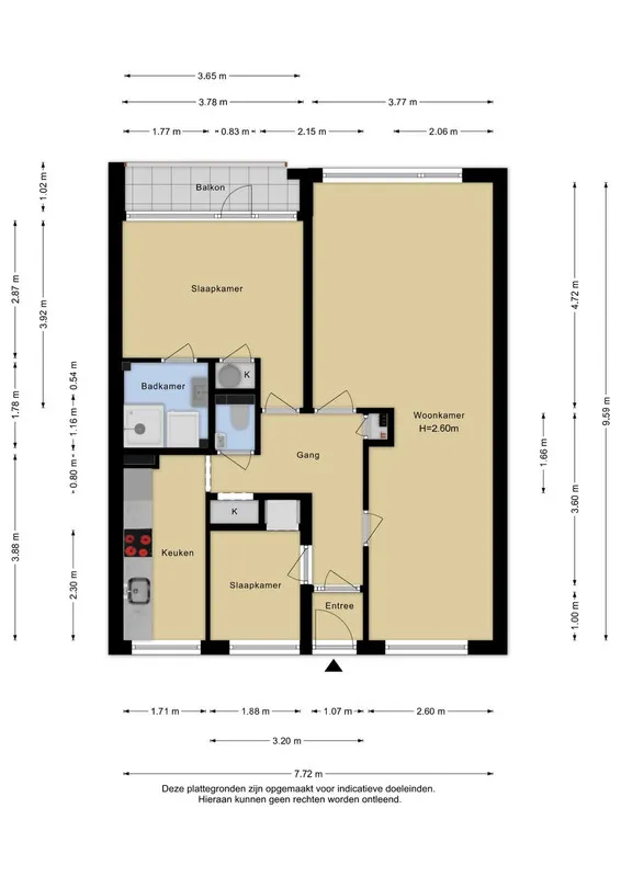 Plaan - Galerij Flat with Garden in Rotterdam