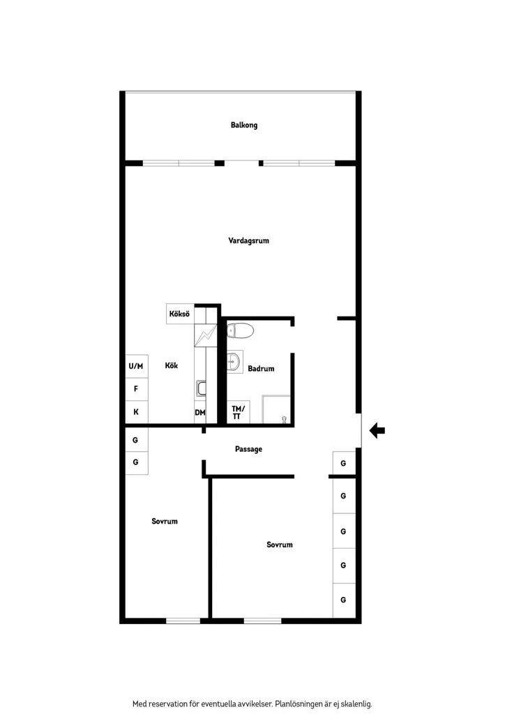 Appartement 3 pièces à Jönköpings kommun